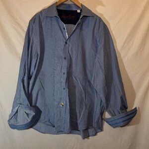 Robert Graham Men's 3XL Shirt Geometric Print Colorful Vintage Blue Size XXXL